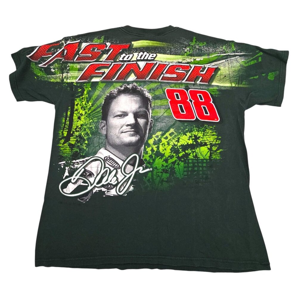 Dale Earnhardt Jr NASCAR AOP Graphic XL Chase Green Short Sleeve 100% Cotton Y2K - Picture 3 of 12
